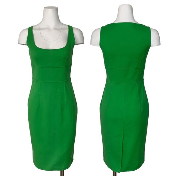 DSQUARED2 Dress 44 US/8 Green Sleeveless Sheath Mini Empire Waist DEFECT - Picture 1 of 12